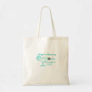 Turquoise Margs & Matrimony Bachelorette party Tote Bag