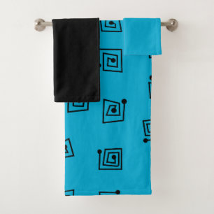 Turquoise Mazes  Bath Towel Set