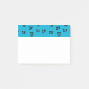 Turquoise Mazes Post-it Notes