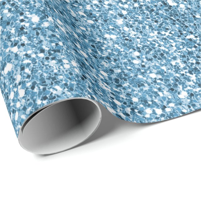 Turquoise Mermaid Glitter       Wrapping Paper (Roll Corner)