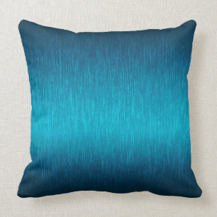 Turquoise Metallic Brushed Aluminium Look Cushion