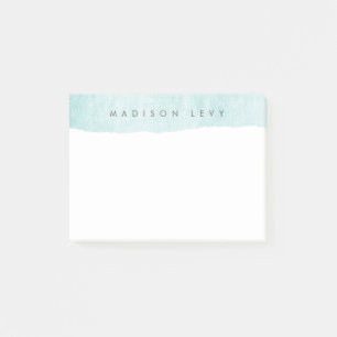 Turquoise Minimalist Distressed Torn  Cards Post-it Notes