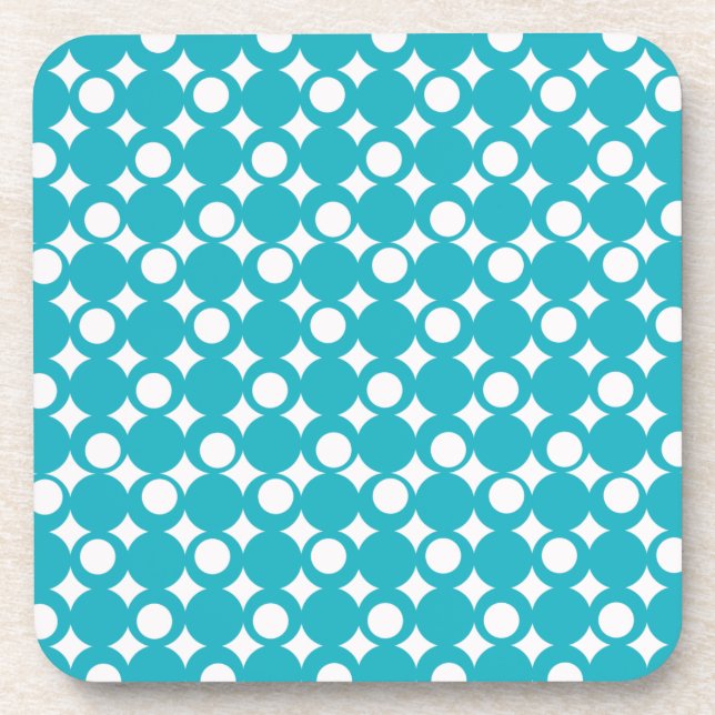 Turquoise Mod Ball Design @ Emporio Moffa Coaster (Front)