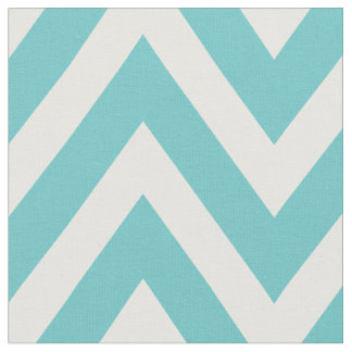 Turquoise Modern Chevron Large Scale Fabric