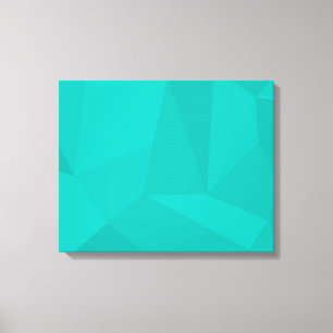 Turquoise, modern, cool, trendy geometric art canvas print