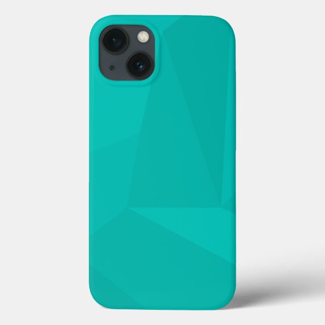 Turquoise, modern, cool, trendy geometric art Case-Mate iPhone case (Back)