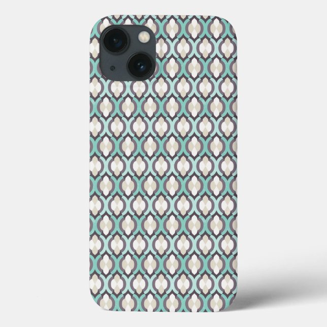 Turquoise Moroccan Pattern Case-Mate iPhone Case (Back)