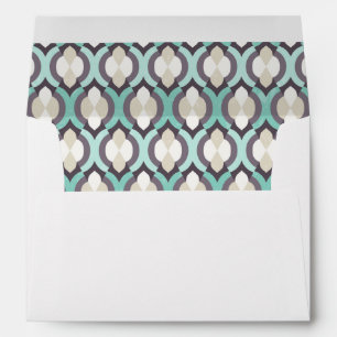 Turquoise Moroccan Pattern Envelopes