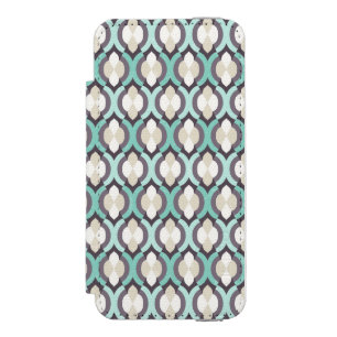 Turquoise Moroccan Pattern Incipio Watson™ iPhone 5 Wallet Case
