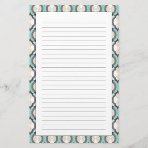 Turquoise Moroccan Pattern Stationery