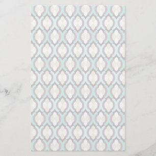 Turquoise Moroccan Pattern Stationery