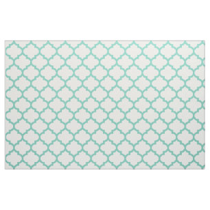 Turquoise Moroccan Trellis Pattern Fabric