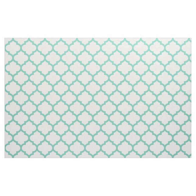 Turquoise Moroccan Trellis Pattern Fabric (Yard)