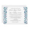 Turquoise Navy Grey Polka Dot Wedding Invitation