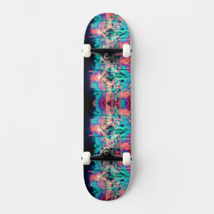 Turquoise Neon Melt Skateboard