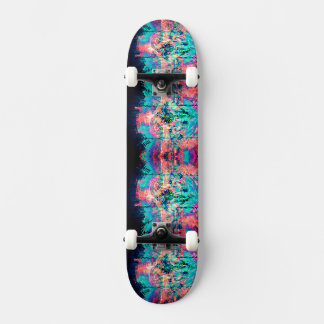 Turquoise Neon Melt Skateboard