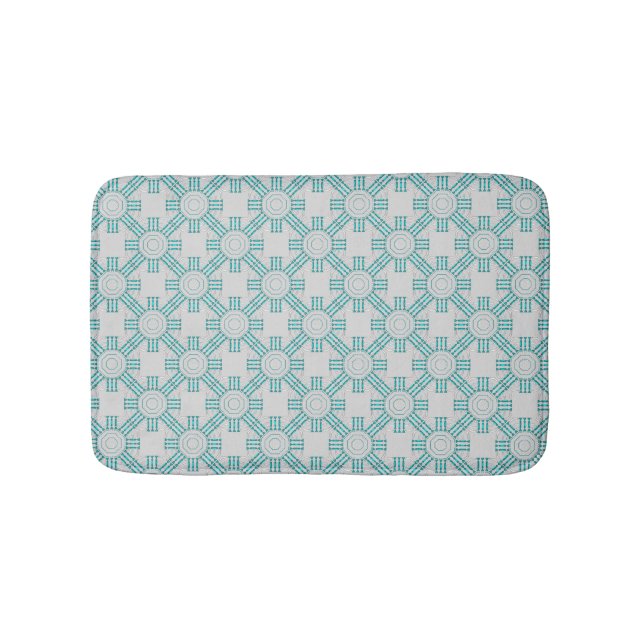 Turquoise Nexus Bath Mat (Front)