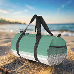 Turquoise Ocean Beach Custom Swim Duffle Bag
