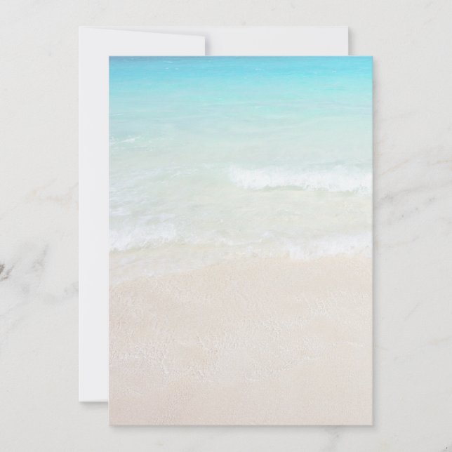 Turquoise Ocean Beach Sand Background Paper (Front)