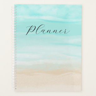 Turquoise Ocean Sky and Sand Minimalist Beach Planner