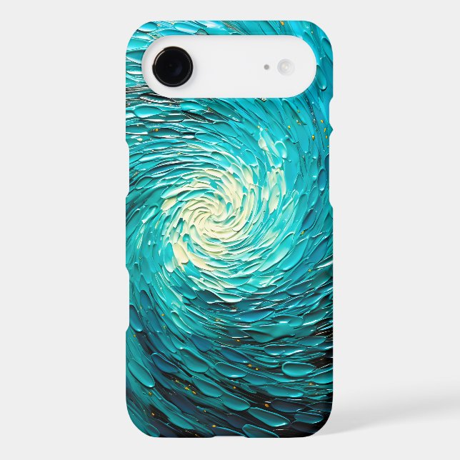 Turquoise Ocean Vortex Abstract (Back)