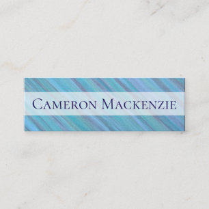 Turquoise Office Blue Teal Calm Cool Brushstroke Mini Business Card