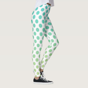 Turquoise Ombre Dots Leggings