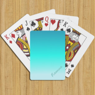 Turquoise Ombre Playing Cards