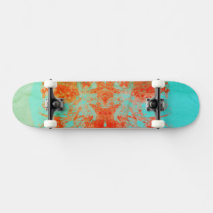 Turquoise Ombre Stamp Skateboard