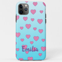 Turquoise Ombre with Heart design and Personalised