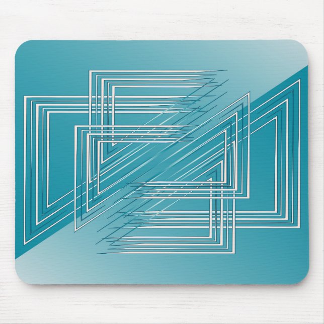 Turquoise opal white mouse pad (Front)