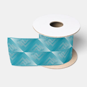 Turquoise opal white satin ribbon