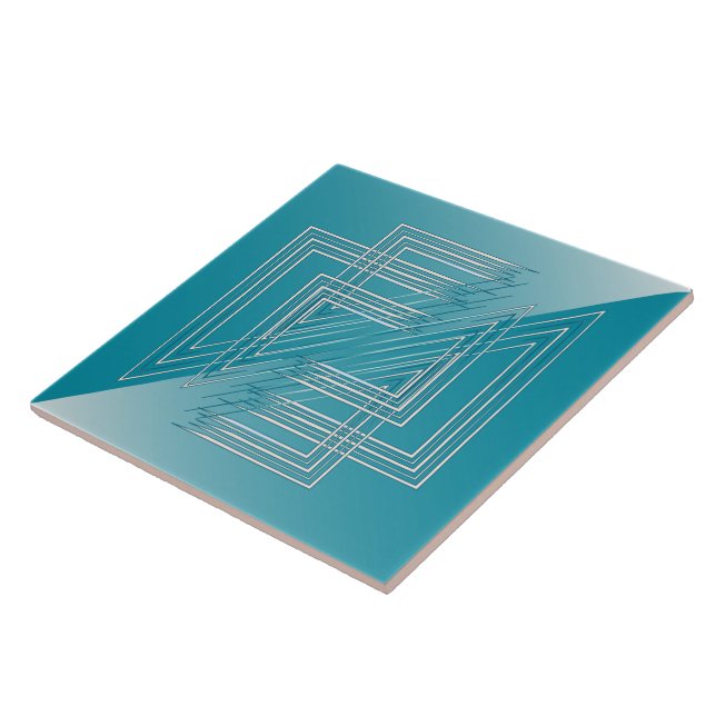 Turquoise opal white tile (Side)