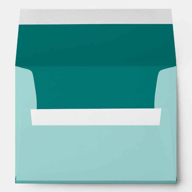 Turquoise or Teal Customisable Wedding Envelope (Back (Bottom))