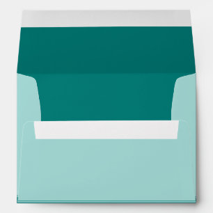 Turquoise or Teal Customisable Wedding Envelope