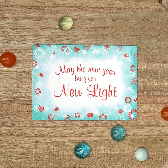 Turquoise, Orange Company Christmas Card (Orange Company Logo, Orange and Turquoise Business Company Holiday Christmas Cards)