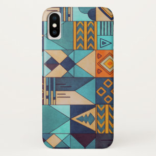 Turquoise & Orange Patchwork  Case-Mate iPhone Case