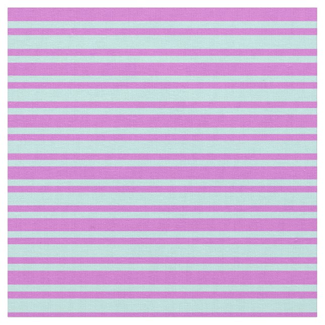 Turquoise & Orchid Coloured Lined/Striped Pattern Fabric (Close Up)