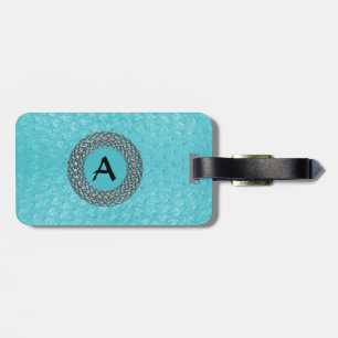 Turquoise Ostrich Skin Look Custom Luggage Tage Tag