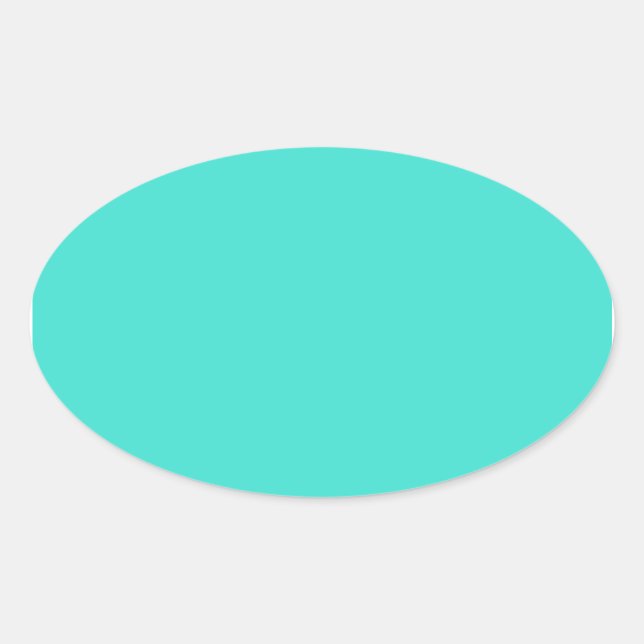 Turquoise Oval Sticker (Front)