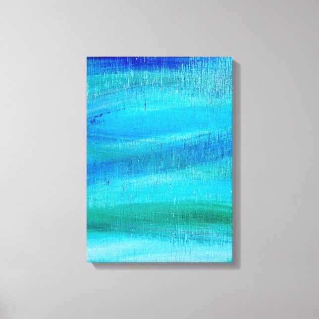 turquoise paint pattern canvas print (Front)