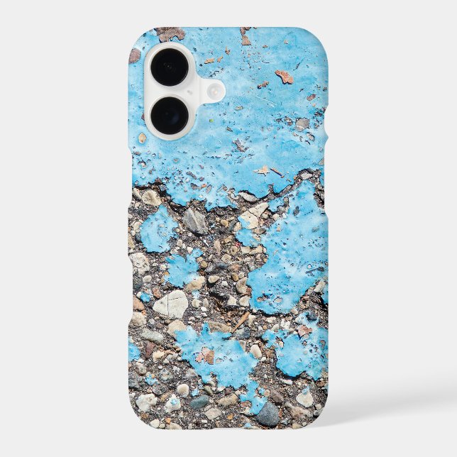 turquoise paint stain on asphalt (Back)