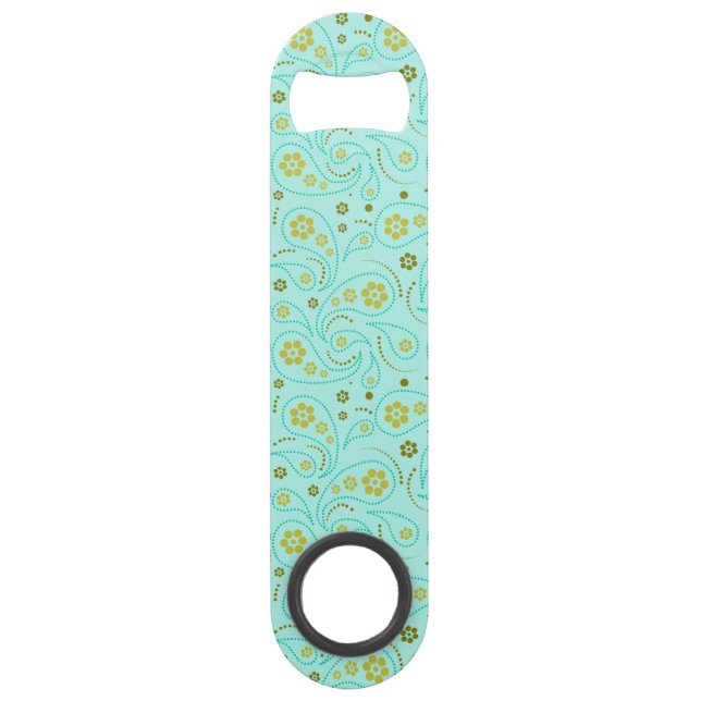 turquoise paisley seamless pattern (Back)