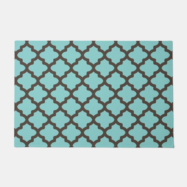 Turquoise Pattern Doormat (Front)