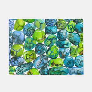 Turquoise pattern doormat