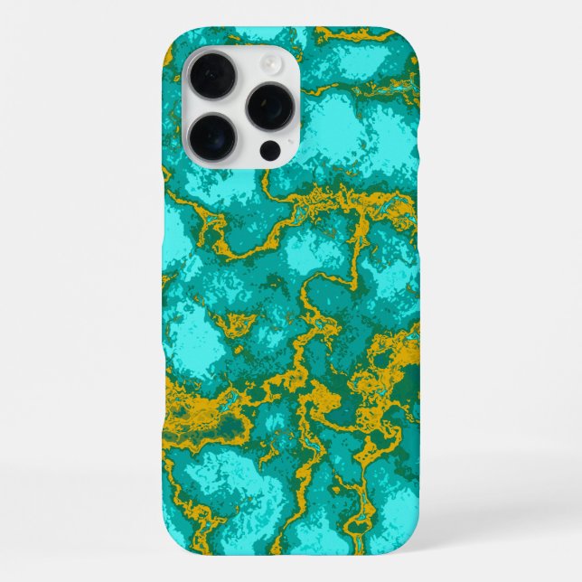 Turquoise Pattern iPhone Case (Back)