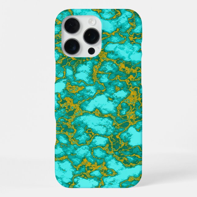 Turquoise Pattern iPhone Case (Back)