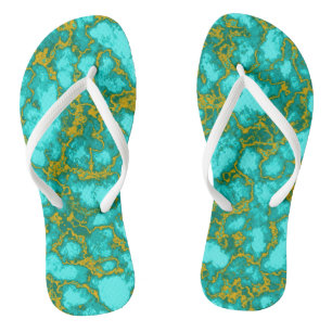 Turquoise Pattern Jandals