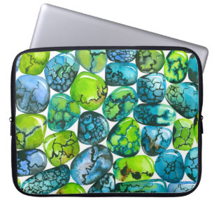 Turquoise pattern laptop sleeve