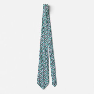 Turquoise Pattern Neck Tie